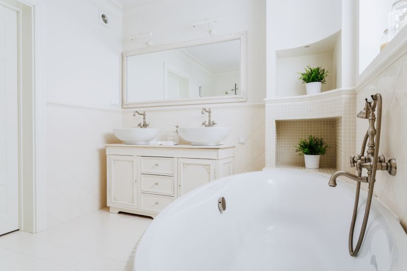 Elegant Bathtub and Vanity Setup